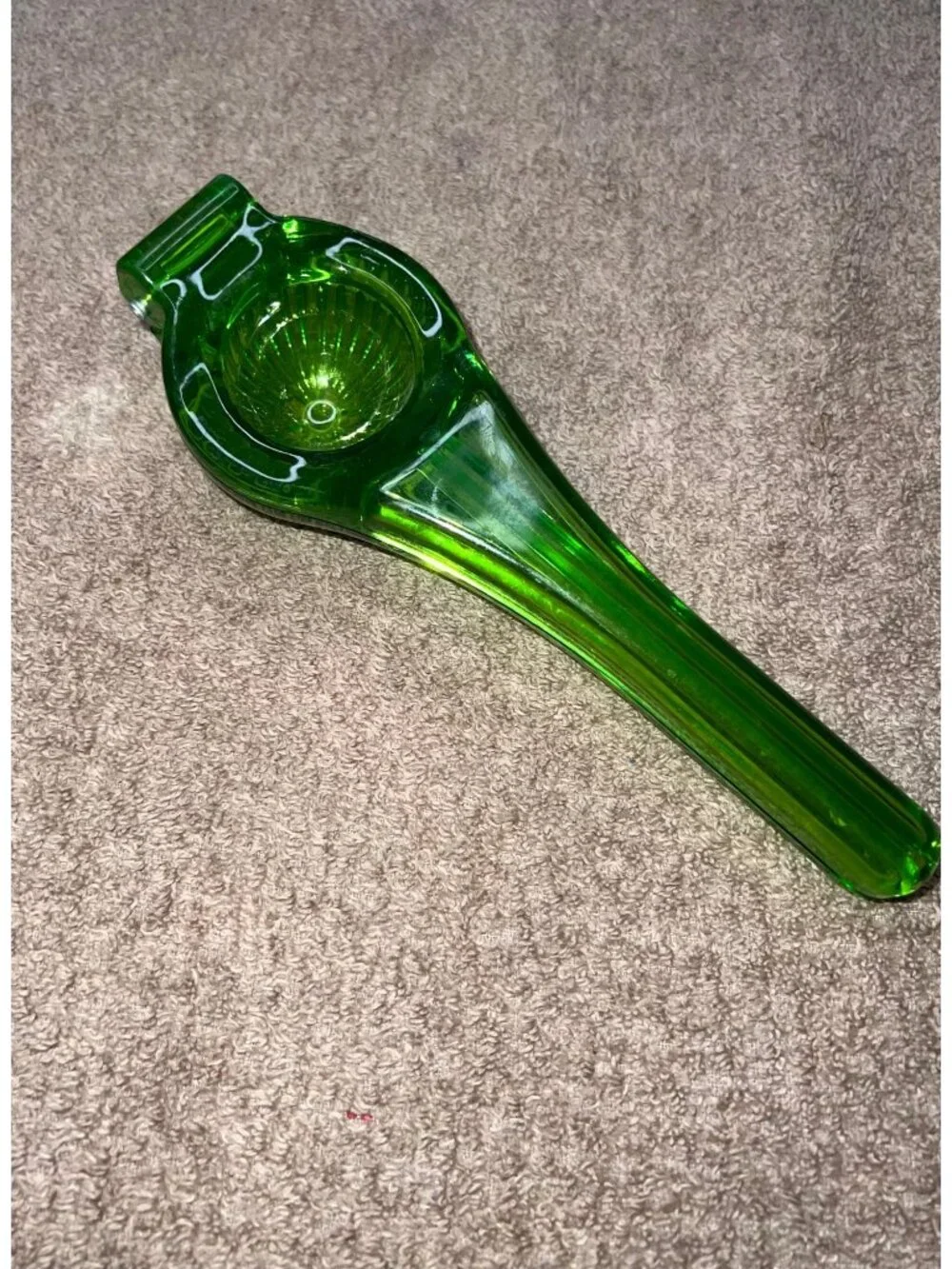 Vintage Green Lucite Citrus Juicer Handheld Press Mid-Century Kitchen Barware to